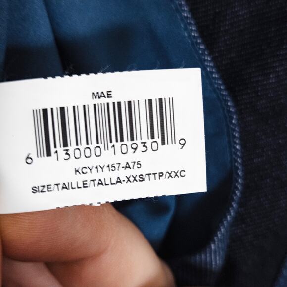 NEW BCBGMaxAzria Women’s Mae Top Denim Colorblock 100% Cotton Zip Back XXS - Picture 8 of 8